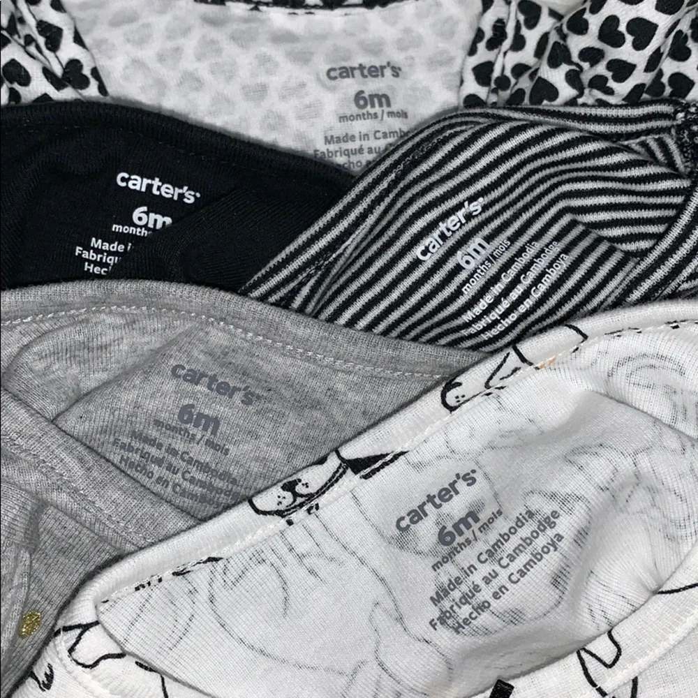 Bundle of 5 NWOT Baby Girl 6M Onesies